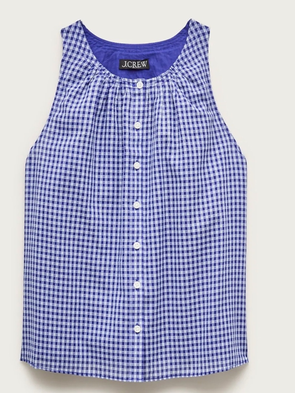 Cotton voile gingham tank